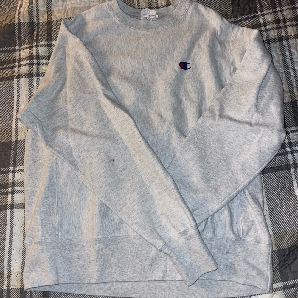 Champion Light Gray Crewneck Sweatshirt